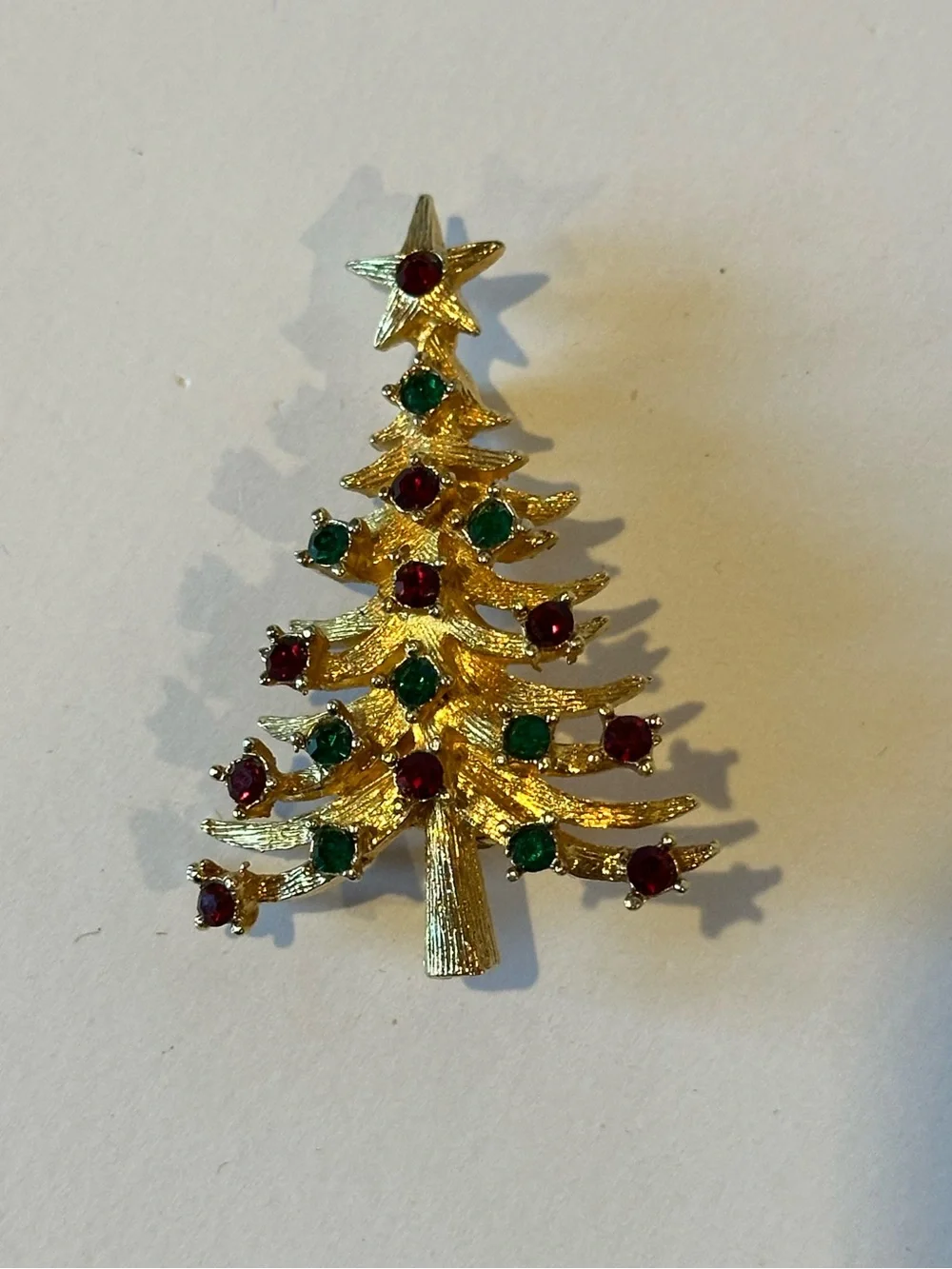 Vintage MYLU Christmas Tree Brooch Pin 2